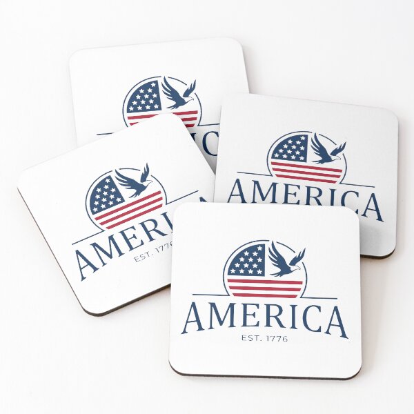 Item preview, America Est 1776 Patriotic Soaring Eagle American Flag Badge designed and sold by Off-Road-Zone.