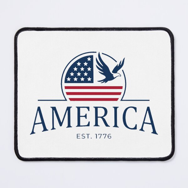 Item preview, America Est 1776 Patriotic Soaring Eagle American Flag Badge designed and sold by Off-Road-Zone.