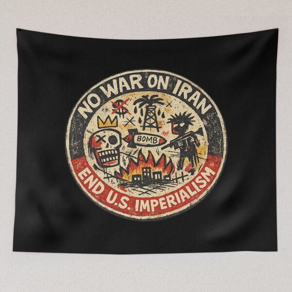 Item preview, No War on Iran - End U.S. Imperialism designed and sold by DIRTYDUNNZ.
