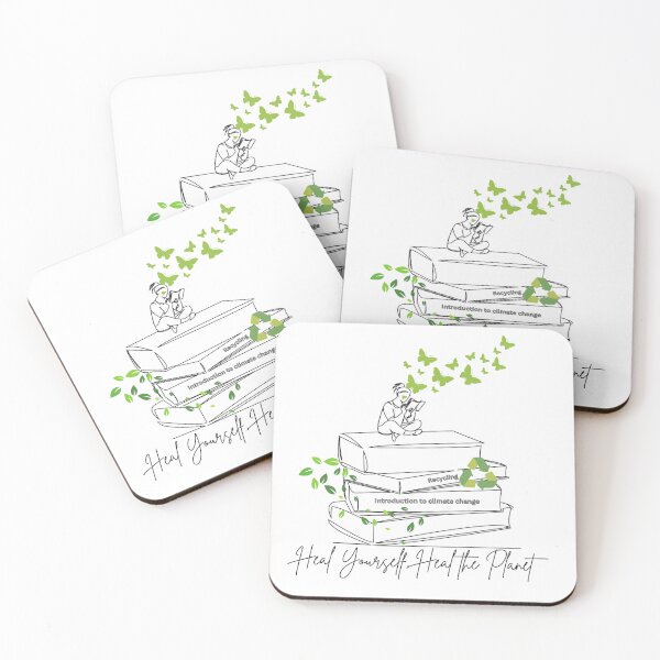 Item preview, Heal Yourself Heal the Planet – Eco-Conscious Book Lover Art designed and sold by EarthScience.