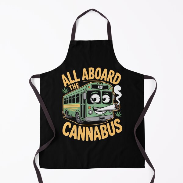 Item preview, All Aboard The Cannabus Funny Weed Bus Stoner Cartoon Joke designed and sold by Say It With Ink.
