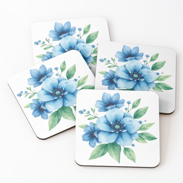 Item preview, Floral Blue Flower Sticker and Magnet - Watercolor Painting designed and sold by Express210.