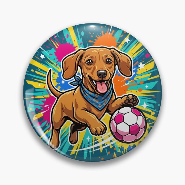 Item preview, Dachshund Soccer Dog – Cute Football Puppy Gift for Dog Lovers designed and sold by The Real Life Symphony.