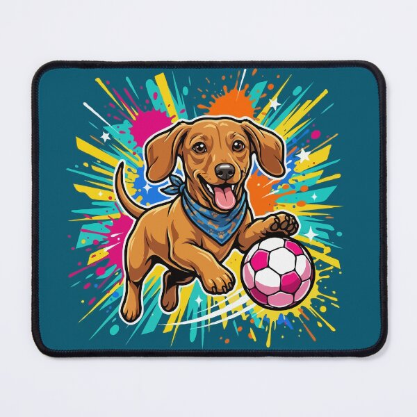 Item preview, Dachshund Soccer Dog – Cute Football Puppy Gift for Dog Lovers designed and sold by The Real Life Symphony.