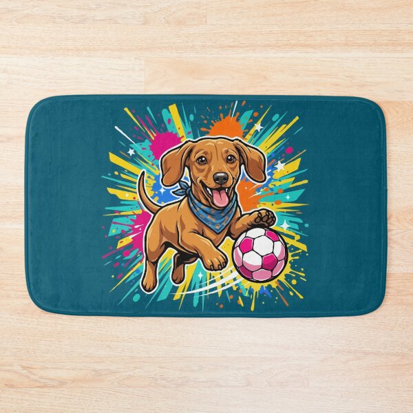 Item preview, Dachshund Soccer Dog – Cute Football Puppy Gift for Dog Lovers designed and sold by The Real Life Symphony.