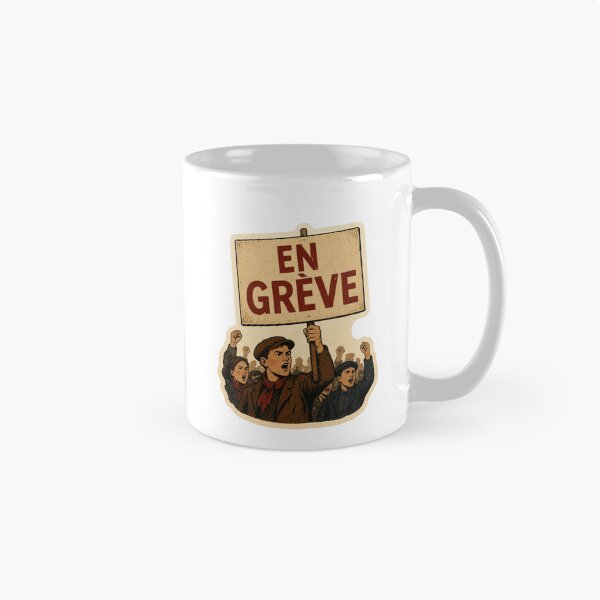 Item preview, Vintage French Strike Sticker – “EN GRÈVE” Protest Placard Retro Style designed and sold by Voici.