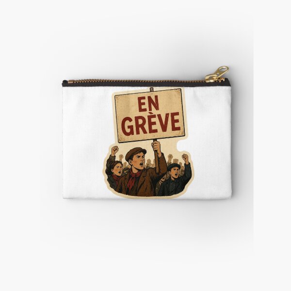 Item preview, Vintage French Strike Sticker – “EN GRÈVE” Protest Placard Retro Style designed and sold by Voici.