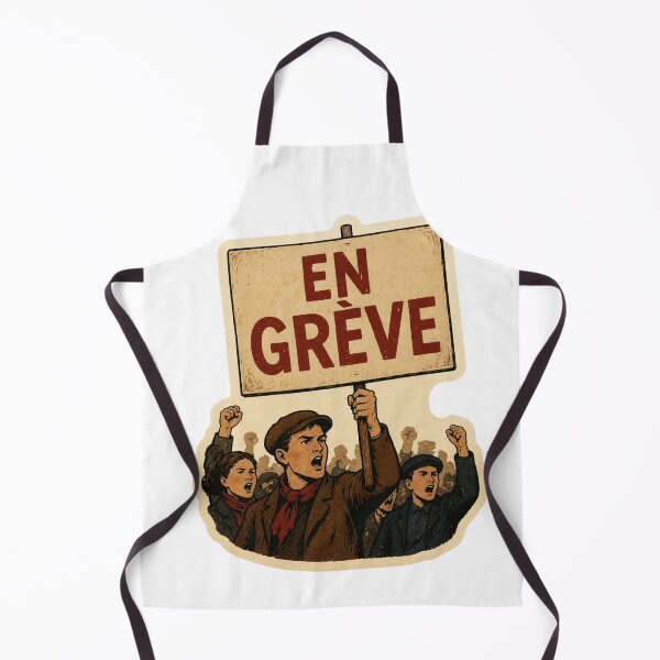Item preview, Vintage French Strike Sticker – “EN GRÈVE” Protest Placard Retro Style designed and sold by Voici.