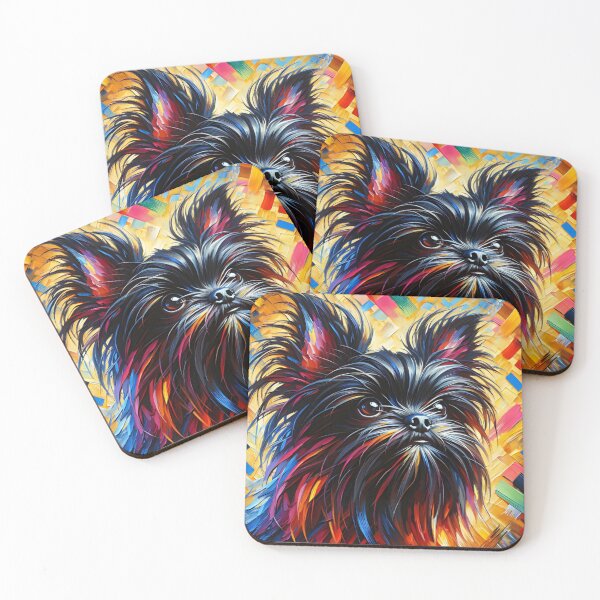Item preview, Black Affenpinscher Acrylic Art Monkey Dog Portrait designed and sold by Puppy Puzzles Plus.