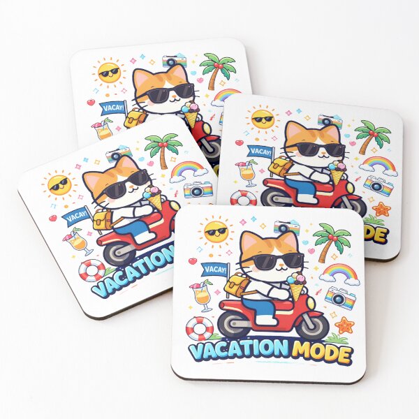 Item preview, Vacation Mode Scooter Cat designed and sold by Halcyonity.
