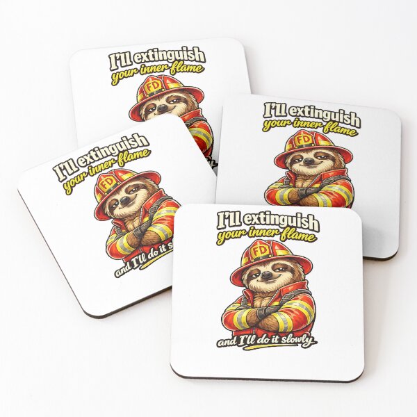 Item preview, I’ll Extinguish Your Inner Flame Firefighter Humor Sloth Design designed and sold by CyfroweMysli.