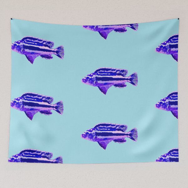 Item preview, baby blue fish designed and sold by sadieapples.