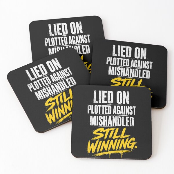 Item preview, Still Winning Brush Typography Shirt Lied On Plotted Against Mishandled Motivational Streetwear Graphic designed and sold by VibeOffline Studio.