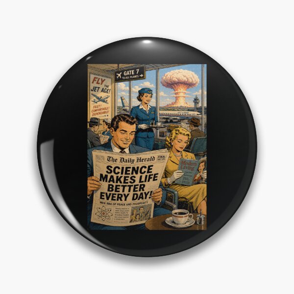 Item preview, Atomic Science 1950s Ironic Airport Funny Comic Art designed and sold by Maljonic.