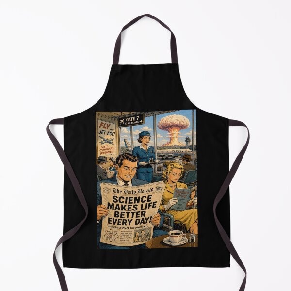 Item preview, Atomic Science 1950s Ironic Airport Funny Comic Art designed and sold by Maljonic.