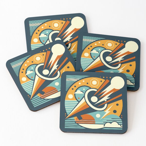 Item preview, Geometric Comet Through a Retro Space Circle designed and sold by InkSmithery.
