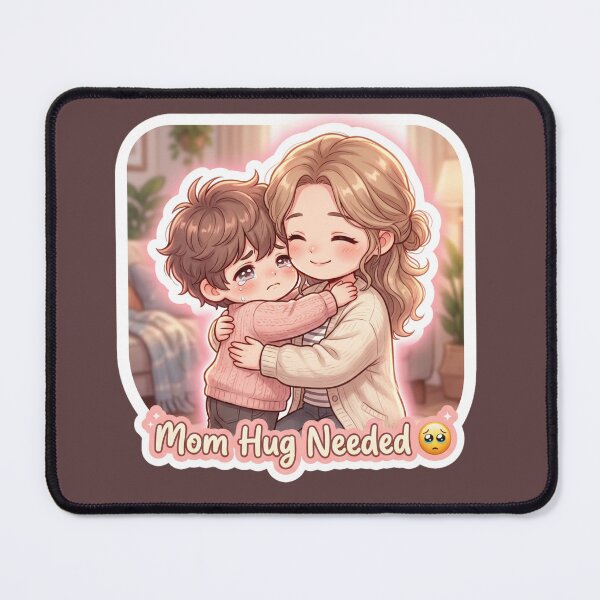 Item preview, Chibi Mom & Child Hug Sticker – "Mom Hug Needed" designed and sold by Sidra digital art 8277237.
