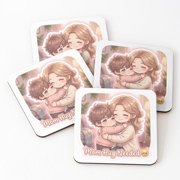 Item preview, Chibi Mom & Child Hug Sticker – "Mom Hug Needed" designed and sold by Sidra digital art 8277237.
