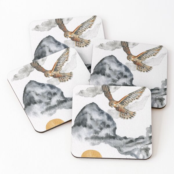 Item preview, Summit Soar - Eagle over Mountain Watercolour Abstract Art designed and sold by Cass Harker Studio.