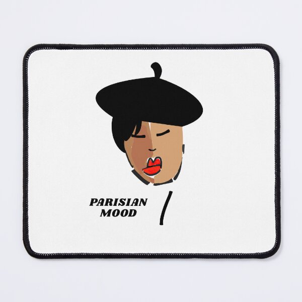 Item preview, Minimalist Woman Illustration Black Beret Parisian Mood designed and sold by baskamade.