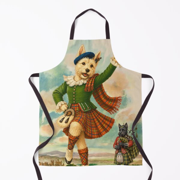 Item preview, Vintage Glasgow Travel Poster Scottish Terrier Dance designed and sold by CJChronicles.