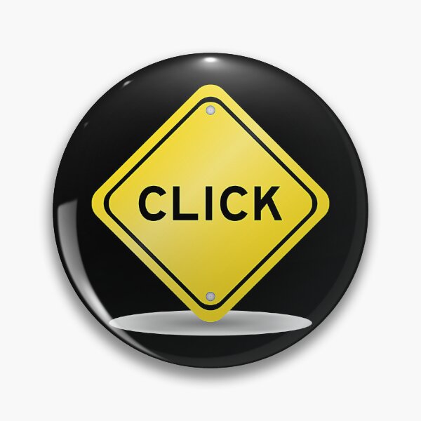 Item preview, Yellow Diamond Road Sign with CLICK Text - Call to Action Concept designed and sold by Creatby7030.