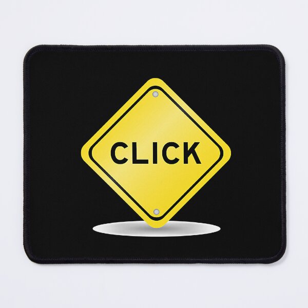 Item preview, Yellow Diamond Road Sign with CLICK Text - Call to Action Concept designed and sold by Creatby7030.