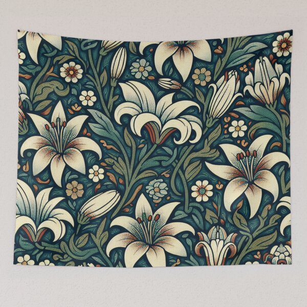 Item preview, white lilies designed and sold by Nice-patterns.