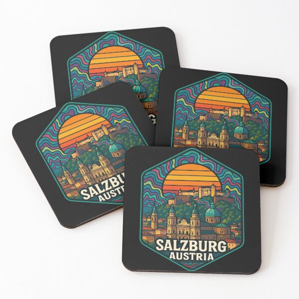Item preview, Salzburg Austria Retro Trippy Art Travel designed and sold by TomFrontierArt.