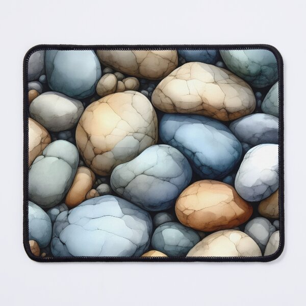 Item preview, Pebble Texture Riverbed Stillness Pattern designed and sold by Calmersion Life.