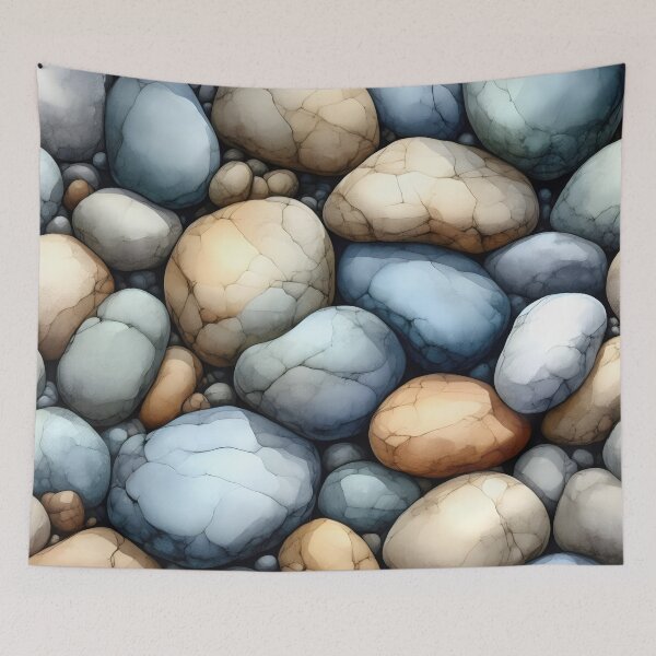 Item preview, Pebble Texture Riverbed Stillness Pattern  designed and sold by Calmersion Life.