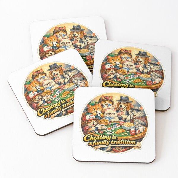 Item preview, Cheating is a family tradition, Cats & Dogs designed and sold by BarelyNaughty.