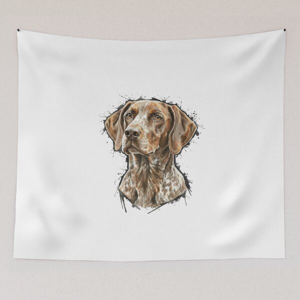 Item preview, German Shorthaired Pointer Watercolor - GSP Dog Portrait - Hunting Dog Art Print designed and sold by JLMWorks.