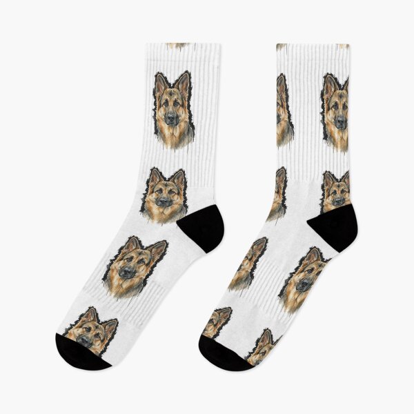 Item preview, German Shepherd Watercolor Art - K9 Dog Breed Portrait - Protective Pet Illustration designed and sold by JLMWorks.