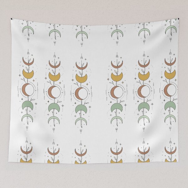 Item preview, Mystical Celestial Moon Phases Botanical Art designed and sold by BestChoiceService.