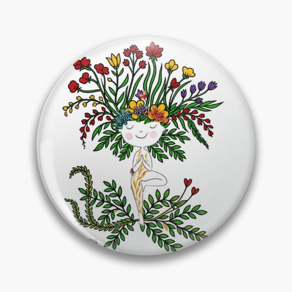 Item preview, Earth Day 2026 – Mother Earth Yoga Pose – Blooming Floral Goddess designed and sold by EarthScience.
