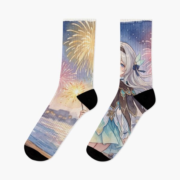 Item preview, Firefly // Honkai: Star Rail Watercolor - Anime Fireworks Festival Watercolor Aesthetic Art designed and sold by Astraphyllia.