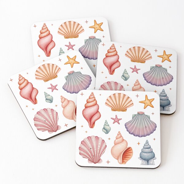 Item preview, Cute seashell clipart  featuring various colorful shell designs in different shapes and sizes designed and sold by SpaceartLilu.