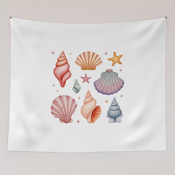 Item preview, Cute seashell clipart  featuring various colorful shell designs in different shapes and sizes designed and sold by SpaceartLilu.