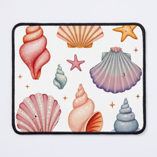 Item preview, Cute seashell clipart featuring various colorful shell designs in different shapes and sizes designed and sold by SpaceartLilu.
