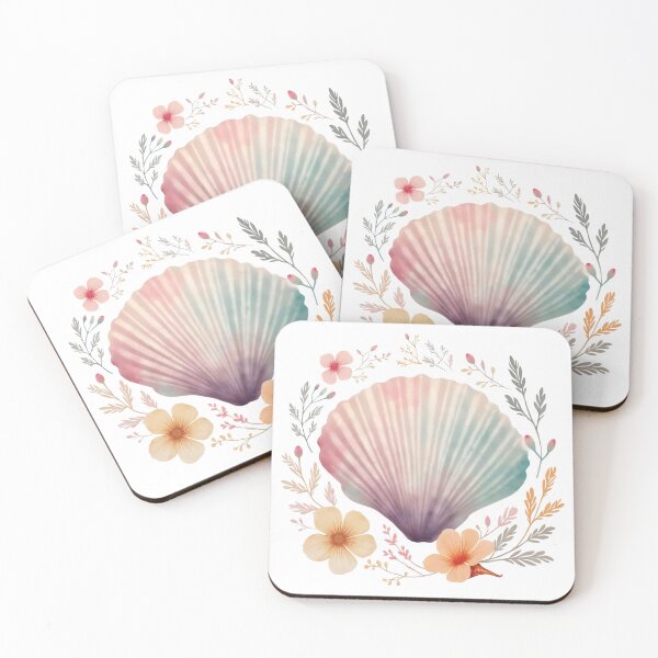 Item preview, Copy of Cute seashell clipart  featuring various colorful shell designs in different shapes and sizes designed and sold by SpaceartLilu.