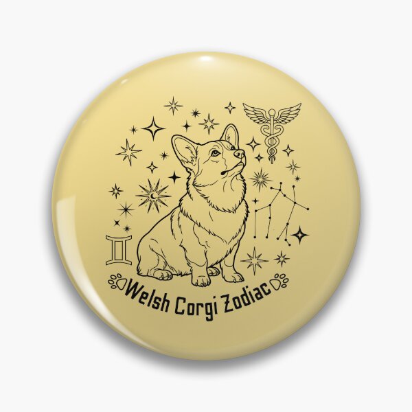 Item preview, Welsh Corgi Gemini Zodiac - Minimalist Constellation Dog Art. designed and sold by KojourinArt.