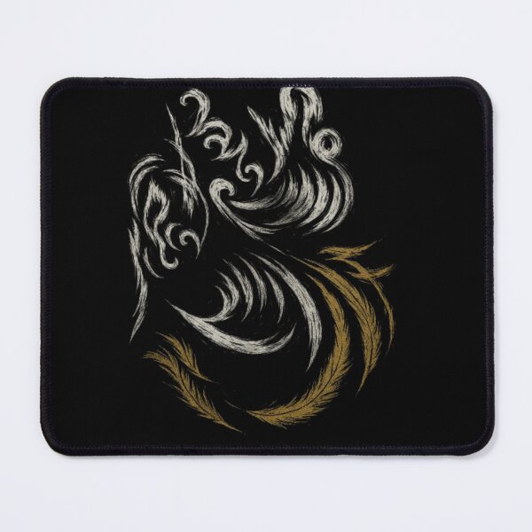 Item preview, Dark Swirl Feather Spirit – Gold & White Gothic Fantasy Art designed and sold by Shakhbata-1.