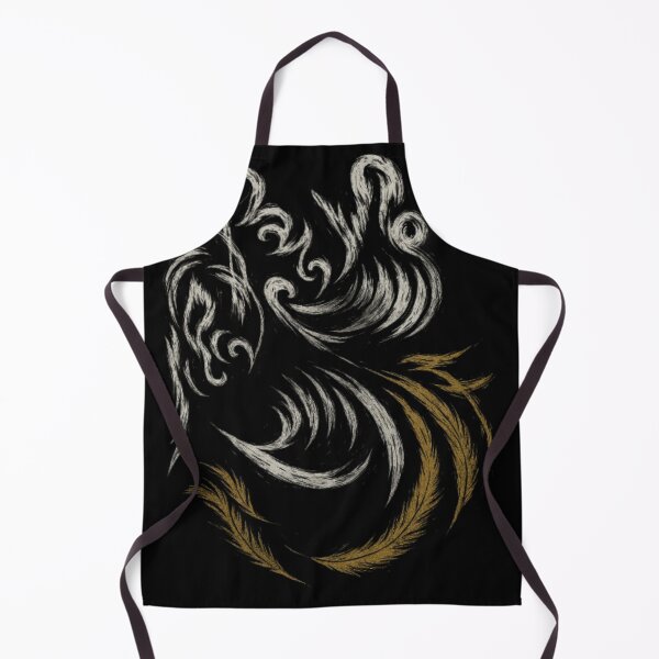 Item preview, Dark Swirl Feather Spirit – Gold & White Gothic Fantasy Art designed and sold by Shakhbata-1.