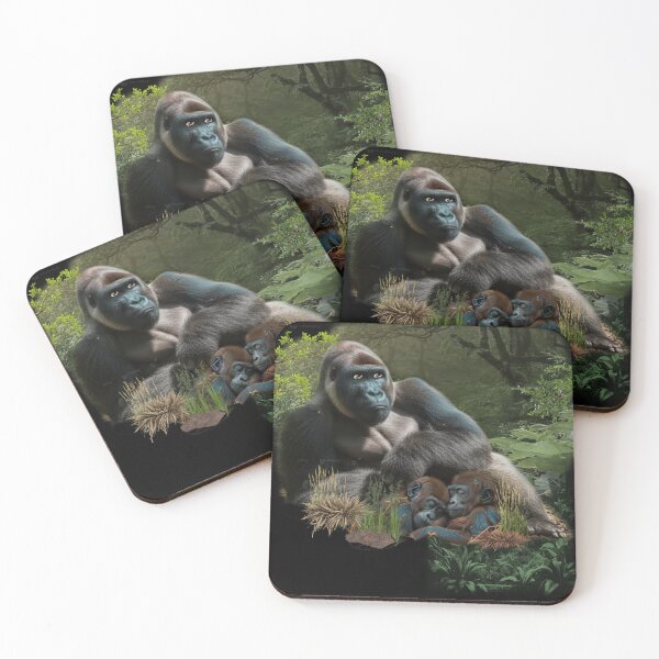 Item preview, Gorilla Family in Jungle Habitat designed and sold by Patricia Brown.
