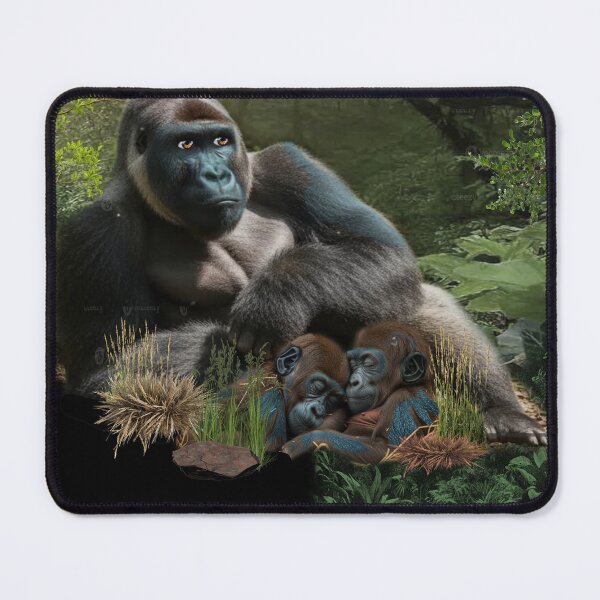Item preview, Gorilla Family in Jungle Habitat designed and sold by Patricia Brown.