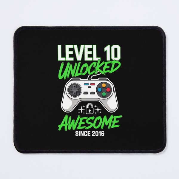 Item preview, Level 10 Unlocked – Awesome Since 2016 – 10th Birthday Gaming Design designed and sold by Gogetgiggles.
