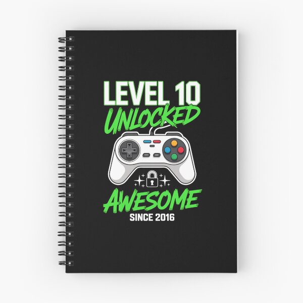 Item preview, Level 10 Unlocked – Awesome Since 2016 – 10th Birthday Gaming Design designed and sold by Gogetgiggles.