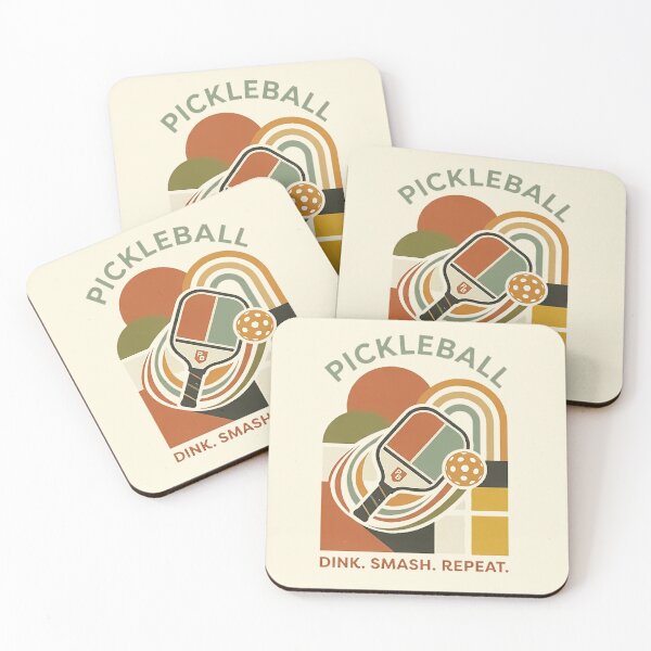 Item preview, Retro Pickleball Design - Dink Smash Repeat – Mid Century Modern Retro Pickleball Abstract Art designed and sold by CattlettArt.