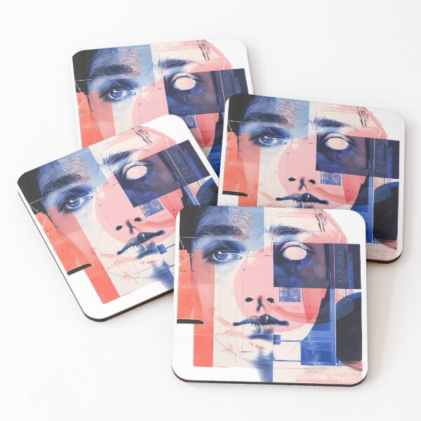 Item preview, Double Exposed — Mixed Media Portrait Collage Art designed and sold by CMLPaintings.